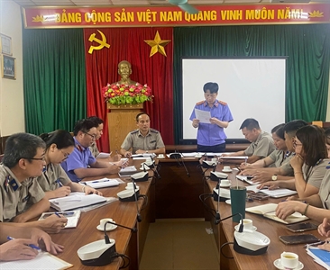 Kiểm sát trực tiếp công tác THADS tại Chi cục THADS huyện Chương Mỹ